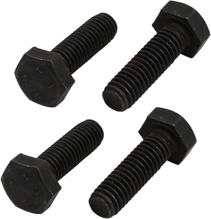 8.8 Grade M6x20mm Full Threaded Left Hand Thread Hex Head Bolt 4pcs