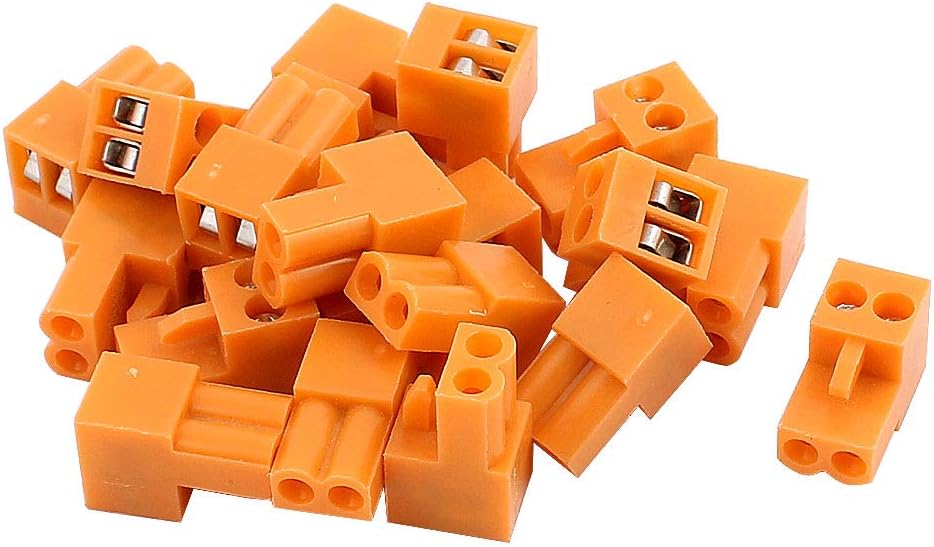 20Pcs 300V HT3.96K 3.96mm Pitch 2P PCB Screw Terminal Block Connector Orange