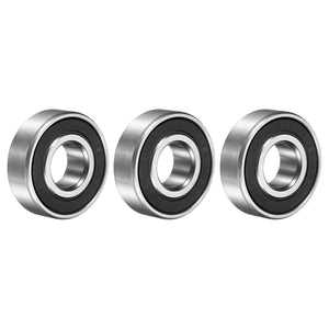 3 Pcs 1622-2RS Deep Groove Ball Bearing 9/16" x 1-3/8" x 7/16" Double Rubber Sealed, Chrome Steel Bearings