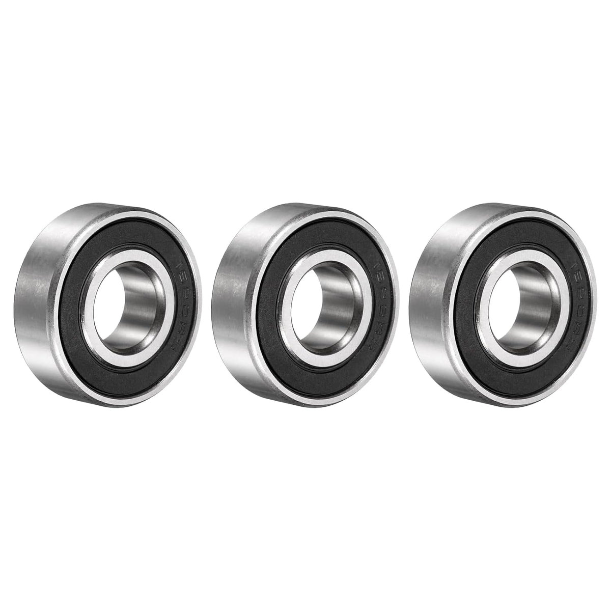 3 Pcs 1622-2RS Deep Groove Ball Bearing 9/16" x 1-3/8" x 7/16" Double Rubber Sealed, Chrome Steel Bearings