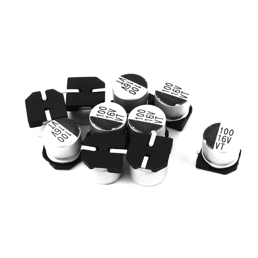 10pcs 100uF 16V Surface Mounted Devices Aluminum Electrolytic Capacitors 6mm x 5mm