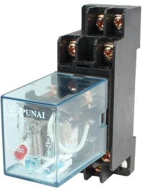 HH52P AC 24V Coil DPDT 8 Pins Electromagnetic Power Relay w DYF08A Base