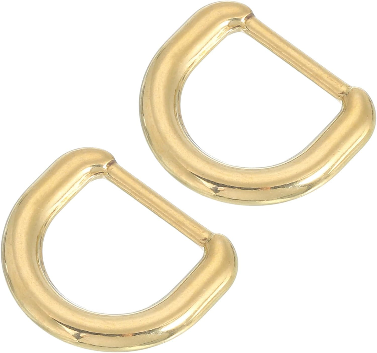 Metal Rings Buckle for Bag Belt Strap Craft DIY Accessories, Gold, D-shaped