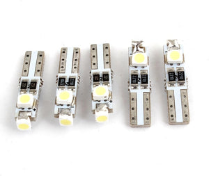 5 Pcs T5 1210 3-Surface Mount Device LED Indication LED Lights White Signal Lamp 12V