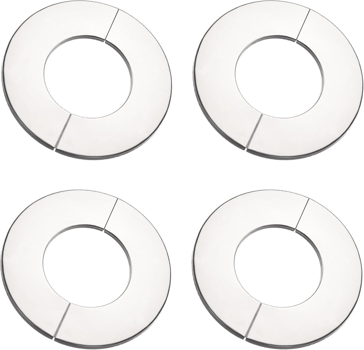 Wall Split Flange, Stainless Steel Round Escutcheon Plate for 22mm Diameter Pipe 4Pcs