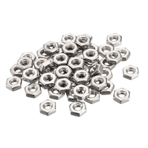 Hex Nuts, 10#-32 Fine Thread Hexagon Nut, Stainless Steel 304, Pack of 50