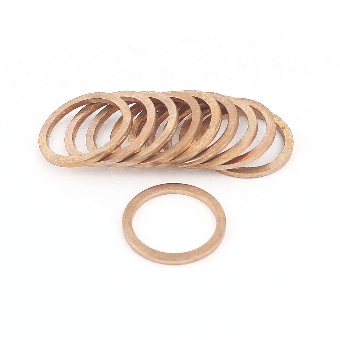 a15010500ux0506-DM Copper Flat Washer Gasket Industrial Fasteners, 16 mm x 20 mm x 1.5 mm Size (Pack of 10)