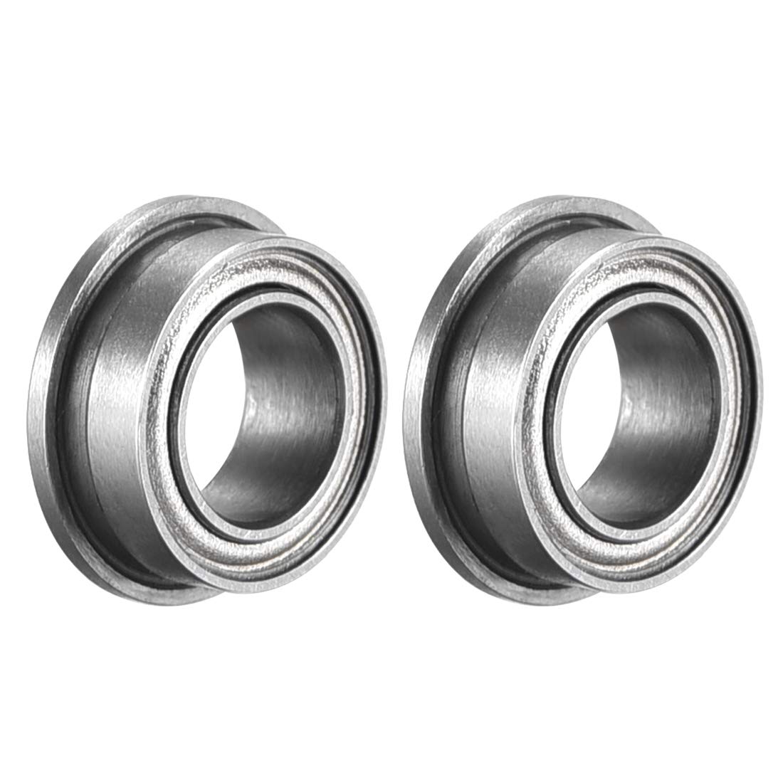 FR156ZZ Flanged Ball Bearing 3/16" x 5/16" x 1/8" Double Metal Shielded (GCr15) Chrome Steel Flange Rip Bearings 2pcs