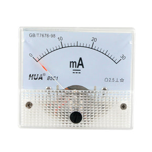 DC 0-30mA Analog Current Panel without Pulse Meter Ammeter 85C1 30MA Grey White