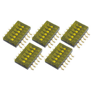 6P Half Pitch Dual Row Surface Mount Dip Switch 5 Pcs
