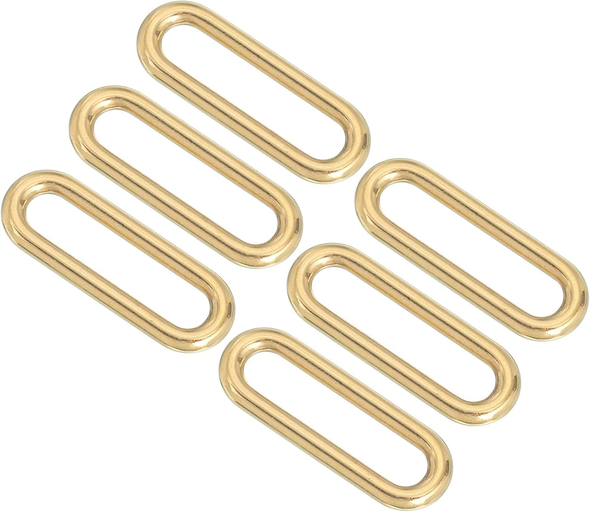 Metal Rings Buckle for Bag Belt Strap Craft DIY Accessories, Gold, Oval Ring