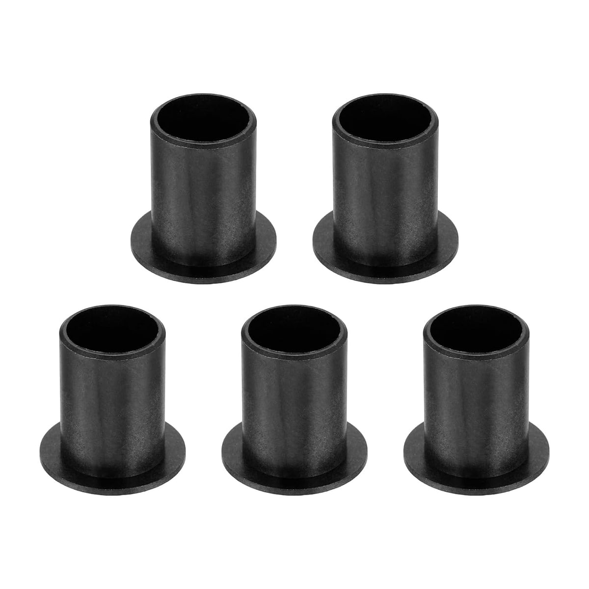 5Pcs Flanged Sleeve Bearing, Plastic Bushing ID 12mm x OD 14mm x Length 20mm POM Bushing, Black