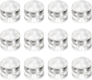 12Pcs Soft Silicone Earring Backs, 0.2" Rubber Ear Back Pads Clutch Stopper Earring Backing Replacements for Fish Hook Studs Hoops, White
