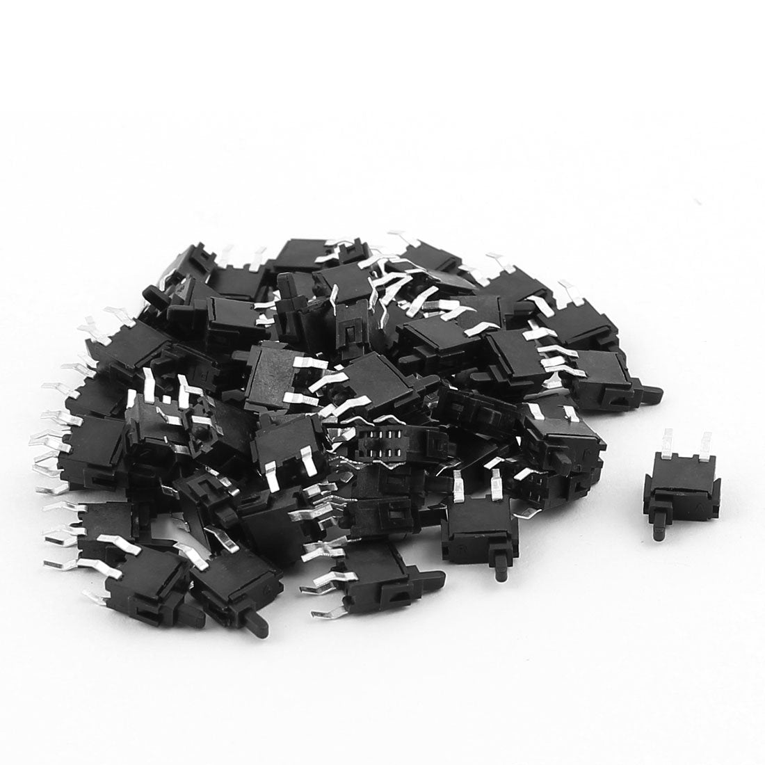a15092100ux0261 6 Electronic Component Momentary Contact Micro Switch, Black