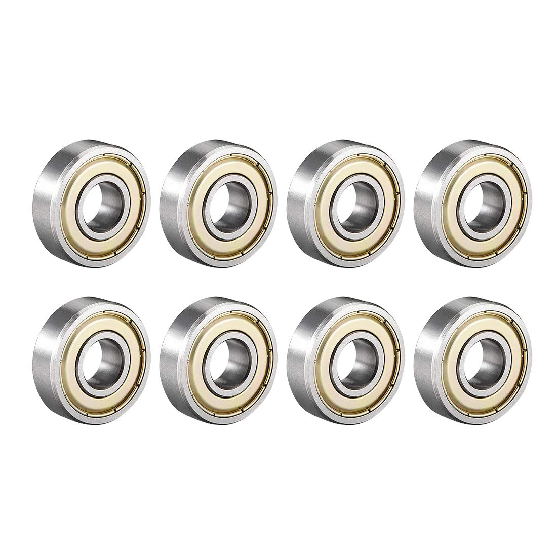 6000ZZ Ball Bearing 10mm x 26mm x 8mm Double Shielded 6000-2Z 80100 Deep Groove Bearings High Carbon Steel Z1 (Pack of 8)
