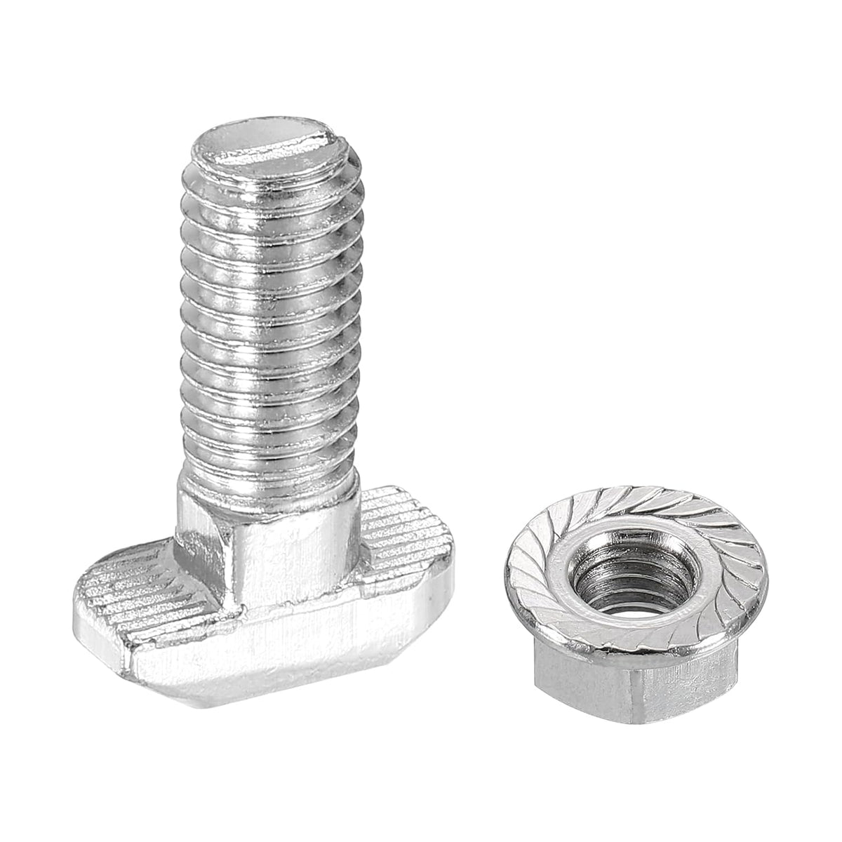 20Pcs t Slot Drop-in Bolt, M8 x 20mm T-Slot Bolts Carbon Steel t Shape Stud Sliding Screw Hammer Head T-Bolt for Standard 4040 Series Aluminum Profile