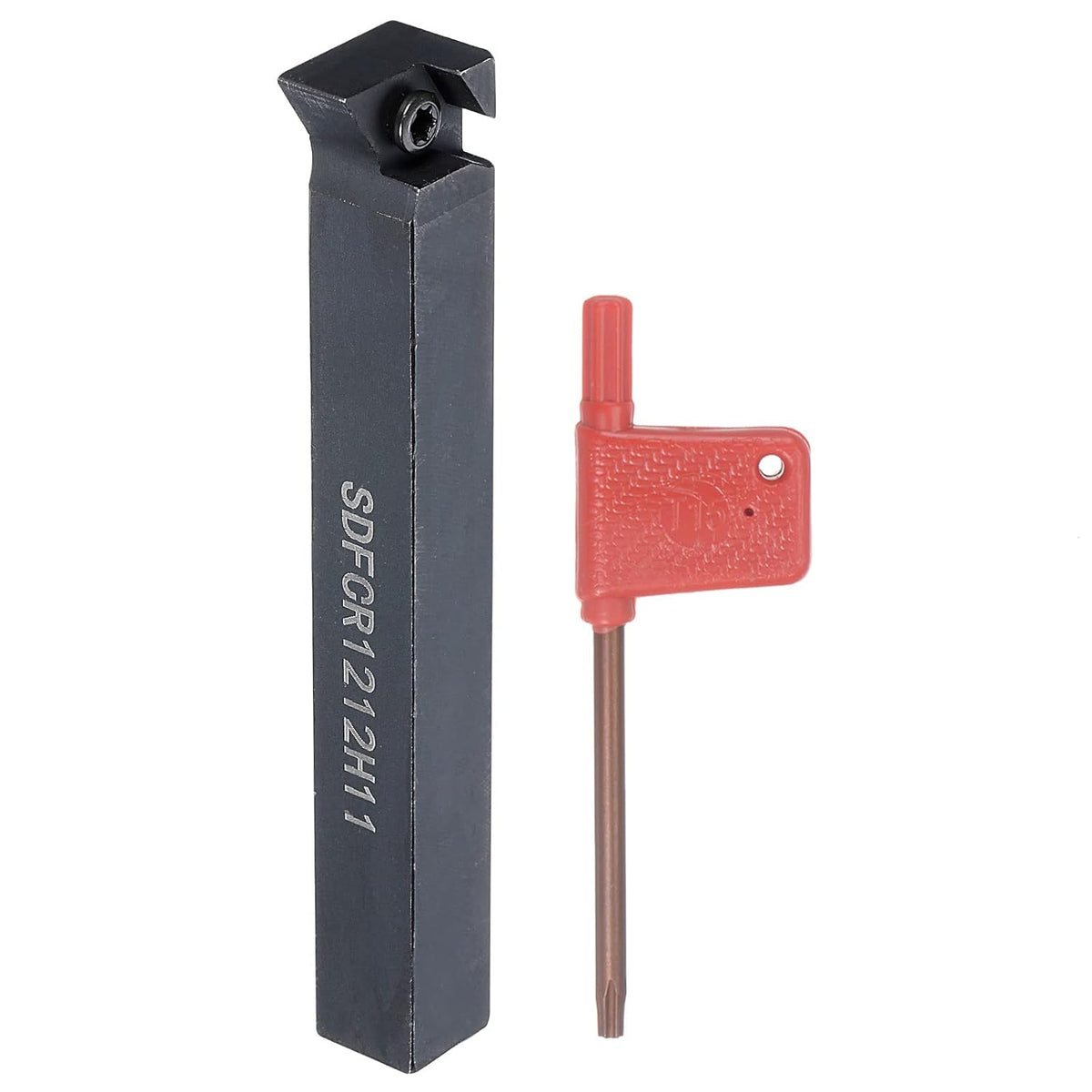 Indexable CNC Lathe Turning Tool Holder, 91° SDFCR1212H11 15/32" Shank 40CrMo-42CrMo Steel Carbide Turning Tool Holder for Turning Grooving Threading