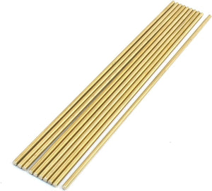Lathe 200mm x 3mm Brass Axle Round Stock Drill Rod Bar 10Pcs
