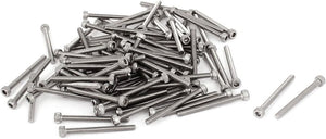 30mm Long M2.5x28mm Stainless Steel Hex Socket Head Cap Screws 100pcs