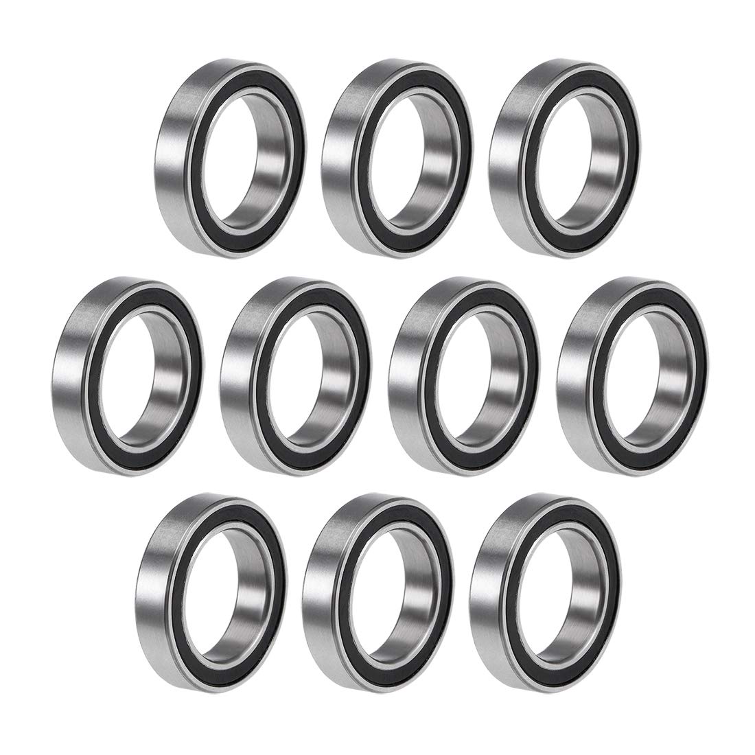 6701-2RS Deep Groove Ball Bearings Z2 12mm x 18mm x 4mm Double Sealed Chrome Steel 10pcs