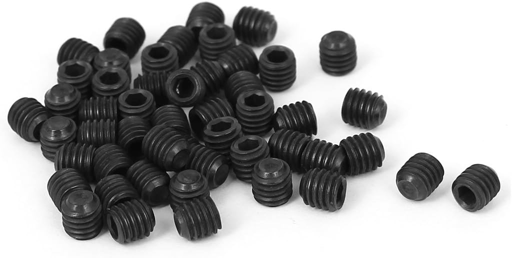 10#-32 x 3/16 Inch Thread Hexagon Socket Drive Cup Point Head Grub Screws 50 Pcs