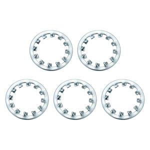 5Pcs 7/8 Internal Tooth Lock Washer, Zinc-Plated Carbon Steel Multi-Tooth Star Washer Locking Fastener, Silver Tone