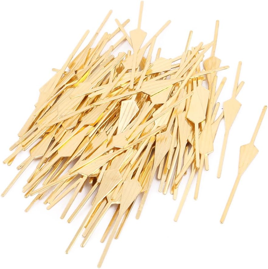 LinkMejor 100Pcs Gold Tone 45mm Long Chandelier Connector Clip for Fastening Crystal