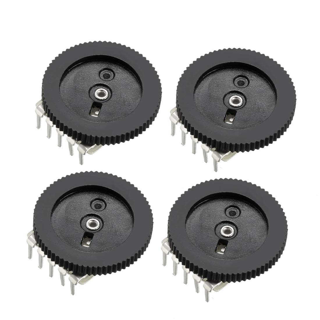 1K Ohm Dial Wheel Potentiometer for Stereo Volume Control 16x2mm 4Pcs