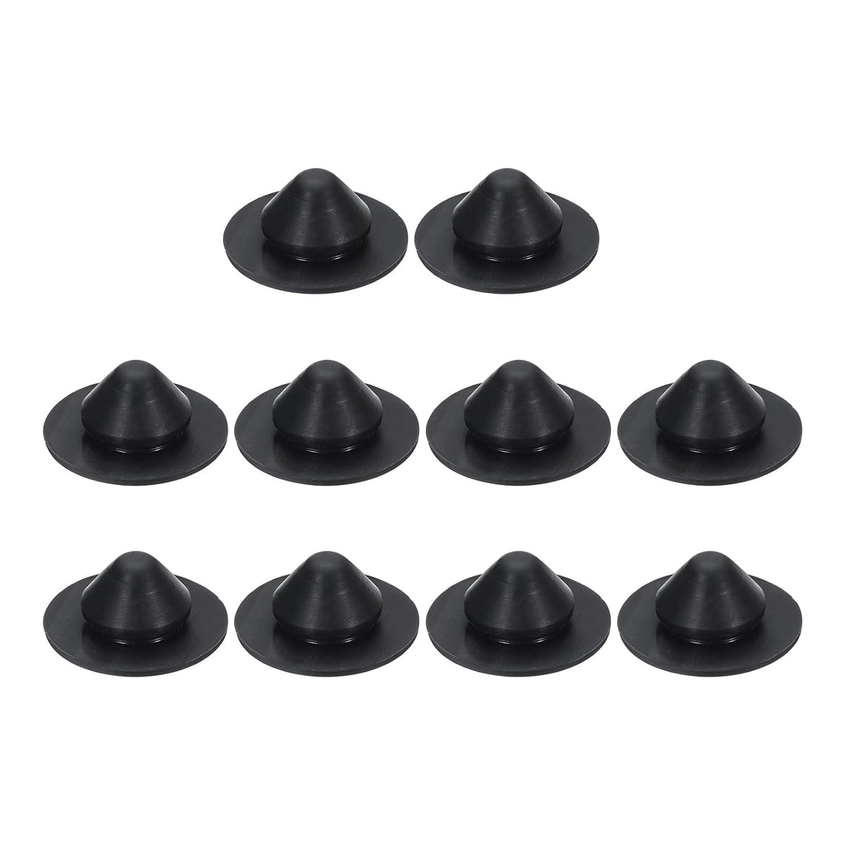 10pcs Hole Plug 1/2 Inch (12mm) Button Plugs Fit for 10mm Hole, Snap in Locking Hole Tube Plug Silicone Tube Waterproof Plug Tube Plug, Black