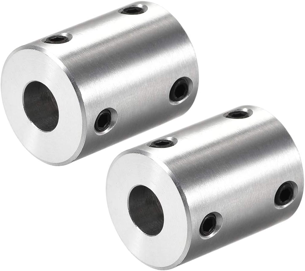 8mm to 8mm Bore Rigid Coupling Set Screw L25XD20 Aluminum Alloy,Shaft Coupler Connector,Motor Accessories,2pcs