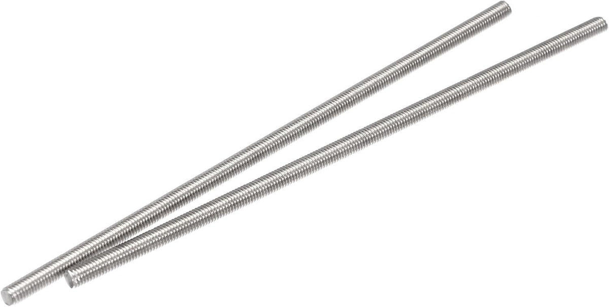 2Pcs M6 x 200mm Fully Threaded Rod 304 Stainless Steel Right Hand Threads