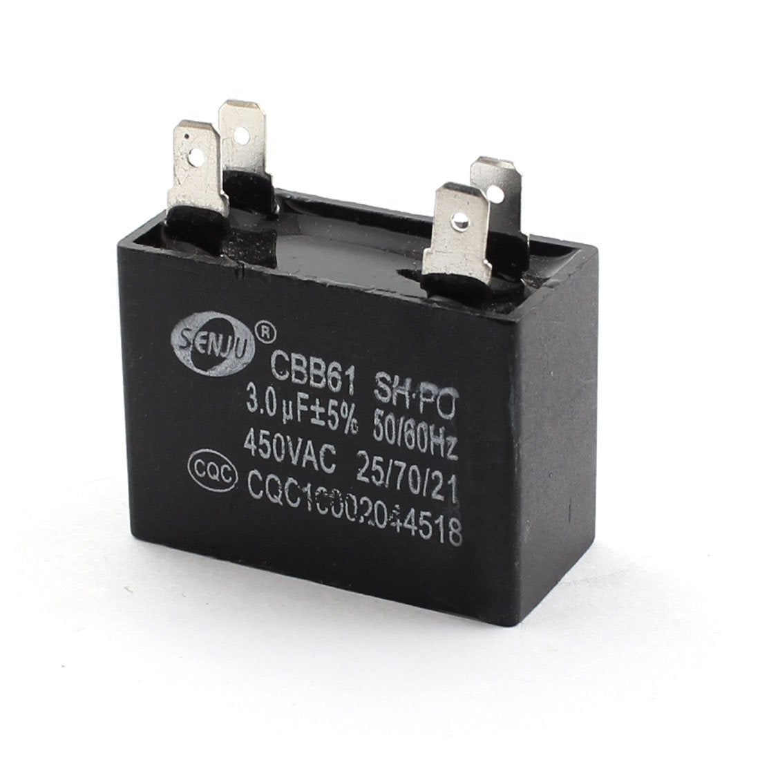 AC450V 3uF 5% Tolerance 4Pin Polypropylene Film Motor Run Capacitor