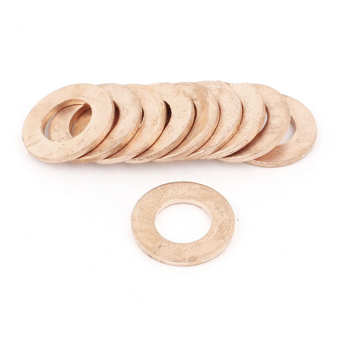 a15010500ux0564-DM Copper Washer Ring Oil Brake Line Seal Fitting, 9 mm x 17 mm x 1.5 mm Size (Pack of 10)