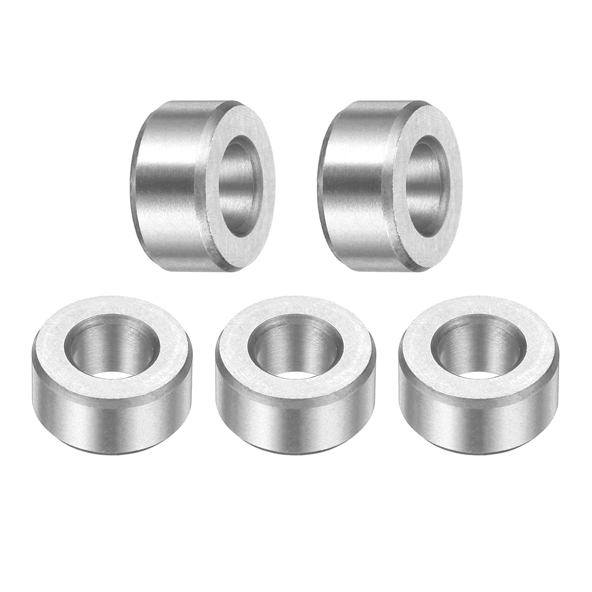 5Pcs Sleeve Bearings 5x10x5mm(IDxODxL) 52100 Steel Oilless Bushing, Plain Bearing Reducer Spacer,(Material: AISI/SAE 52100/ISO 100Cr6)