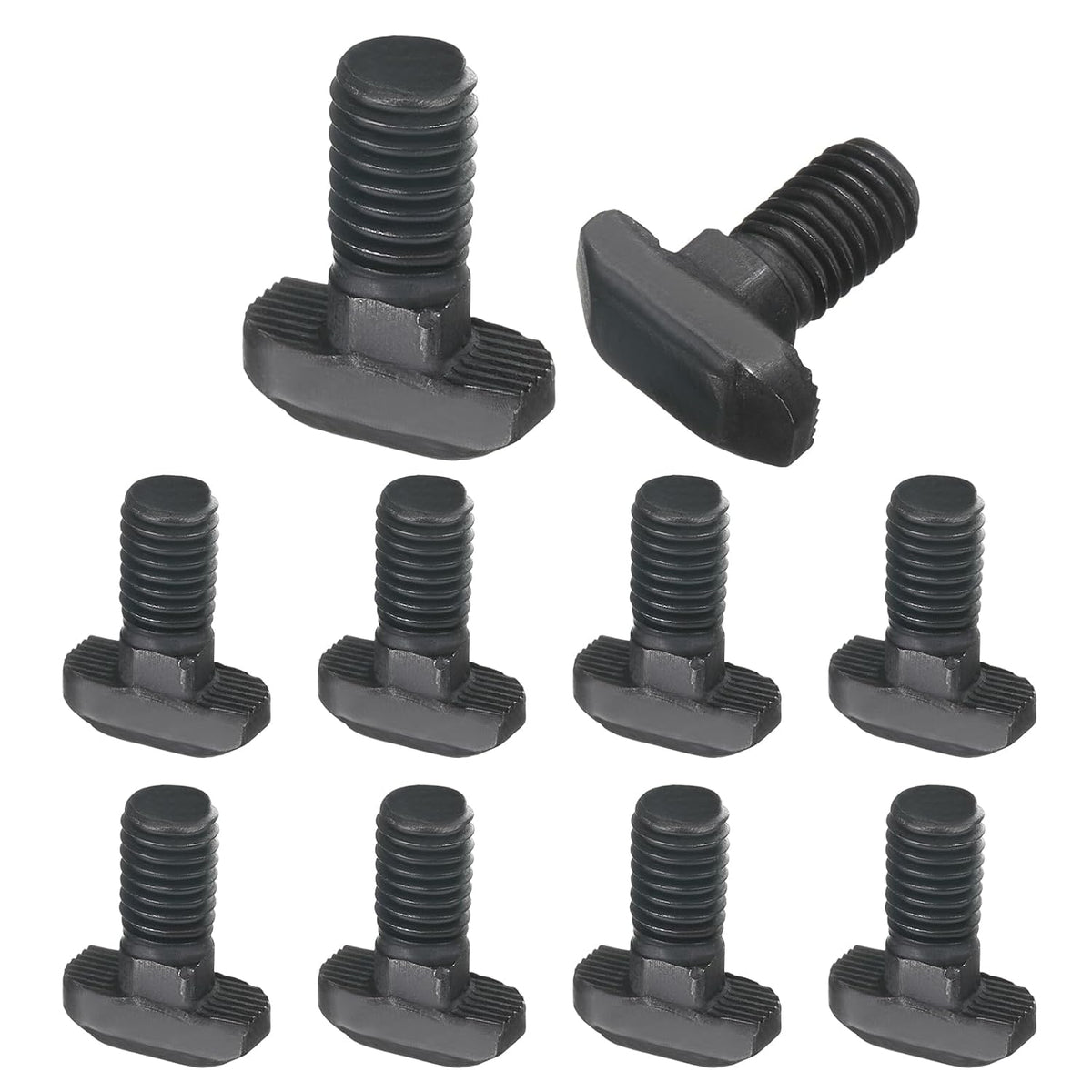 10pcs M8x16mm t Slot Drop-in Bolt, Carbon Steel Hammer Head Bolts t Shape Stud Sliding Screw for European Standard 40 Series Aluminum Profile