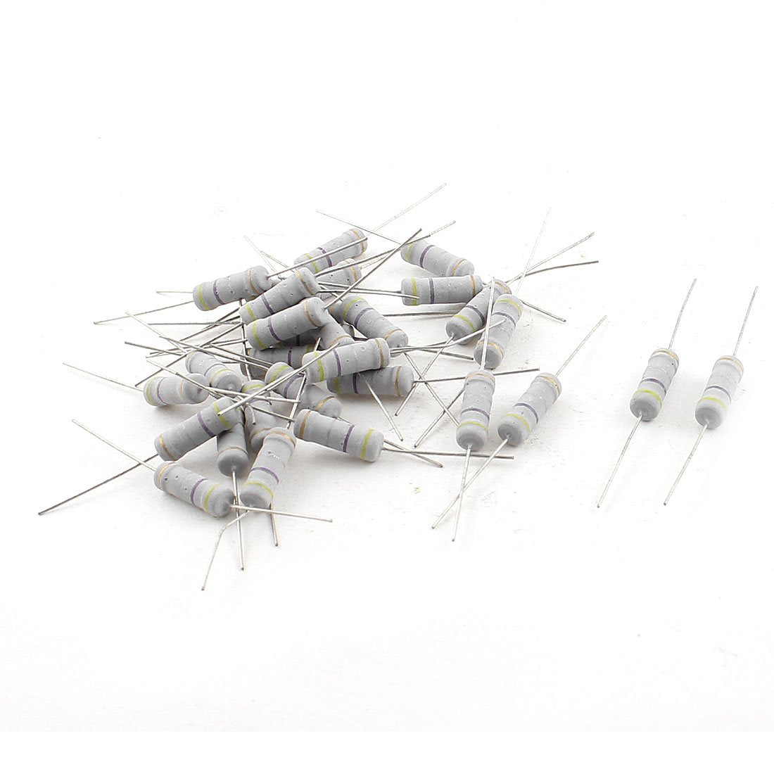 30pcs 0.47Ohm 2W 5% Through Hole Metal Oxide Film Resistor 15x5mm