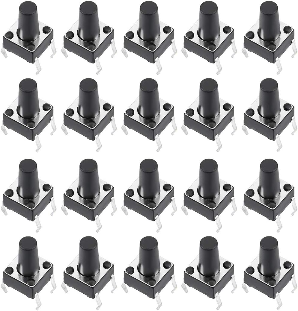 6x6x10mm Panel Mini/Micro/Small PCB Momentary Tactile Tact Push Button Switch DIP 20PCS