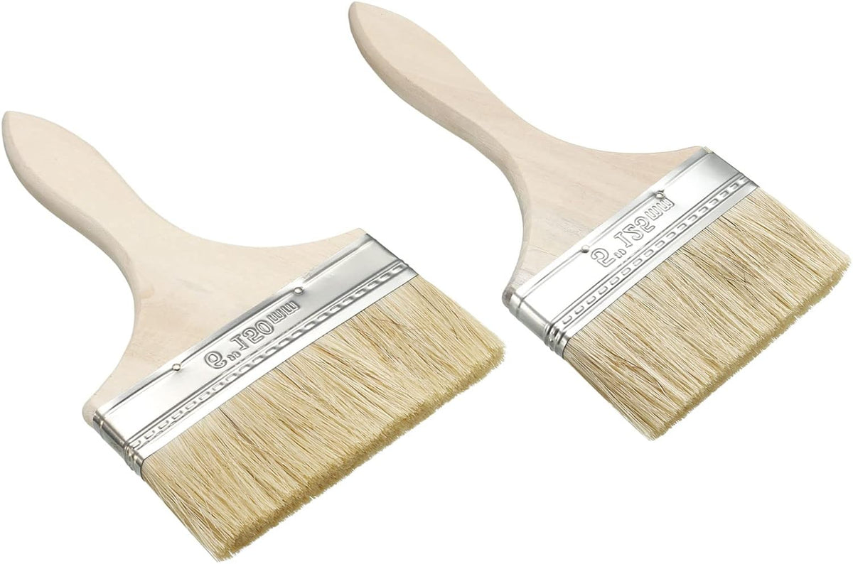 5" Width Paint Brush Set Painting Drawing Oil Glues Faux Bristle Pen Paintbrush 2Pcs
