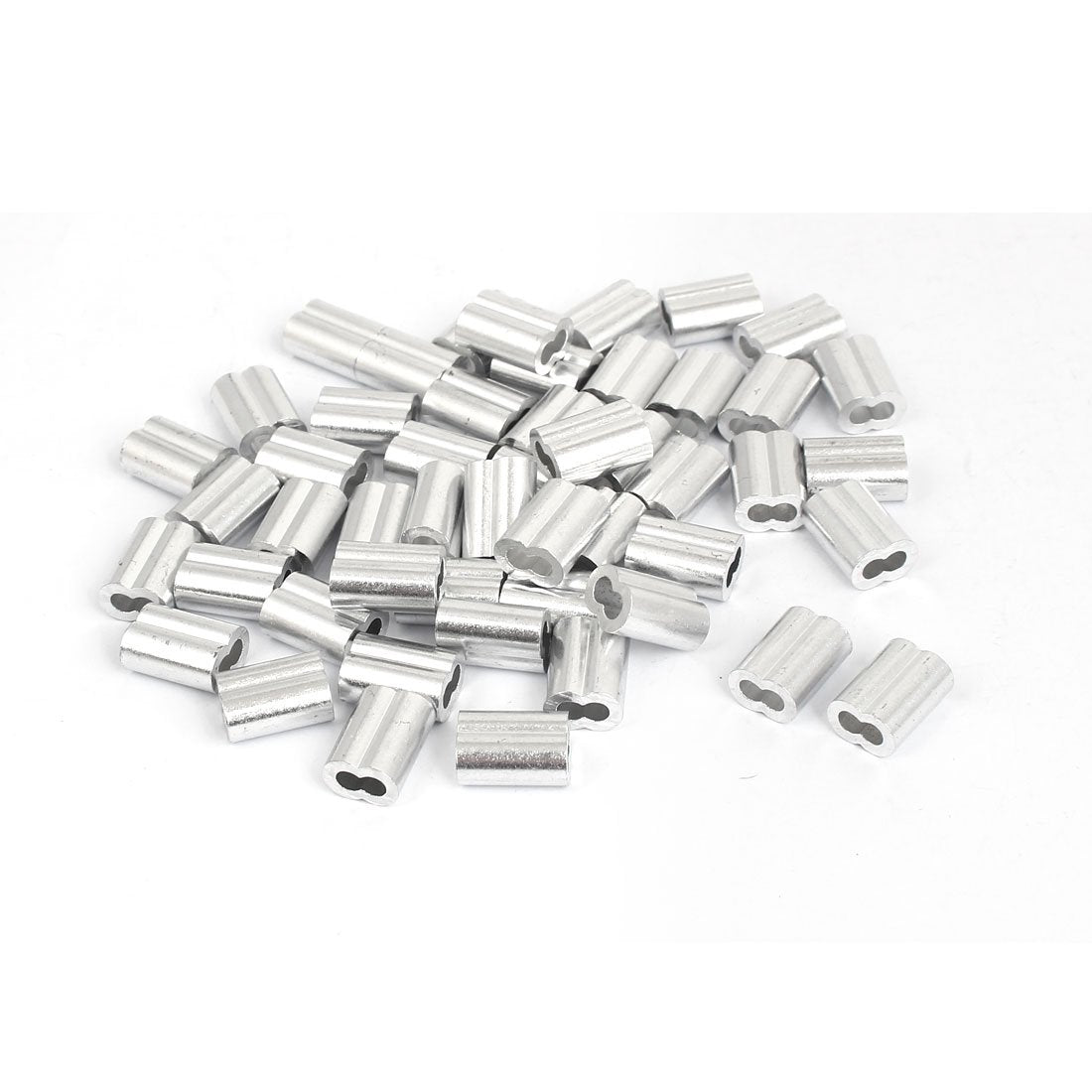 -a15122100ux0284 1/8 inches Aluminum Sleeves Clip Loop Sleeve Cable Crimp Wire Rope 50 Pcs