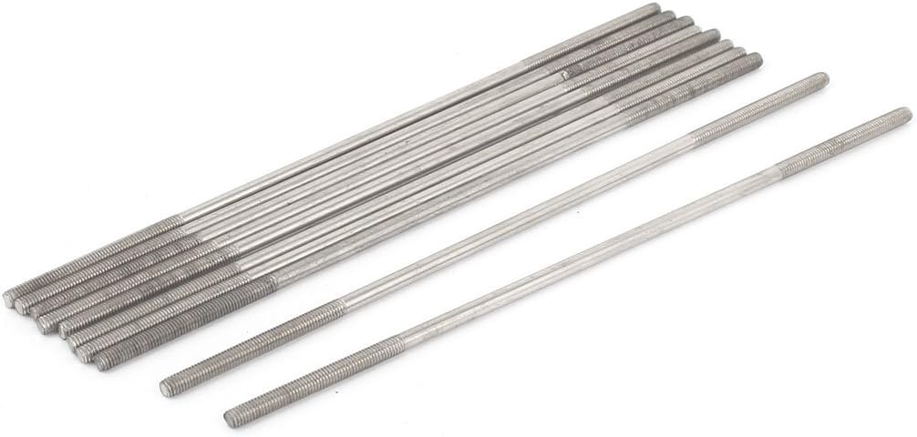 M3x130mm 304 Stainless Steel Double End Threaded Stud Screw Bolt 10pcs