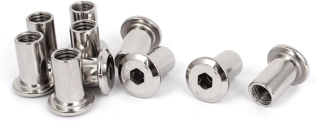 10 Pcs M8 X 18mm Rivet Hex Socket Head Cap Screw Insert Barrel Nuts Fasteners