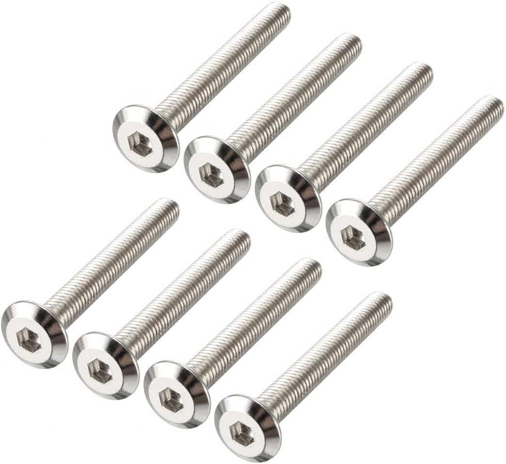 M6x50mm Furniture Bolts Hex Socket Screws Fastener Carbon Steel 8pcs