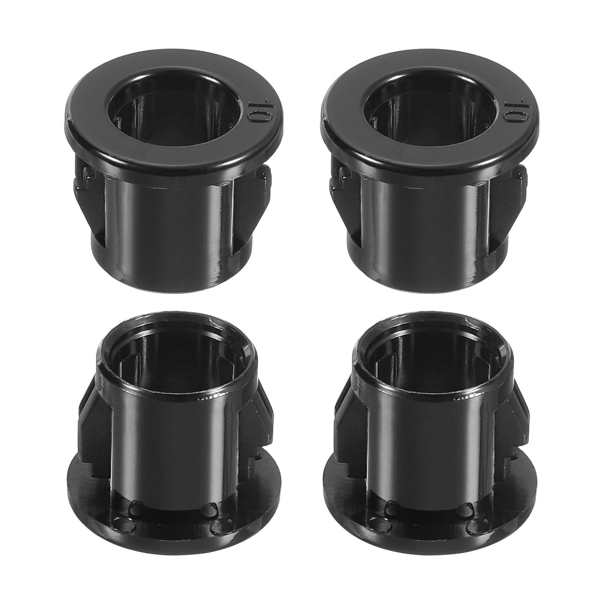 28 Pcs Cable Snap Bushing Grommet, 3/8" Mounting Dia Black Round Nylon Snap in Cable Grommet Protector, Plastic Cable Hole Grommets for Wiring