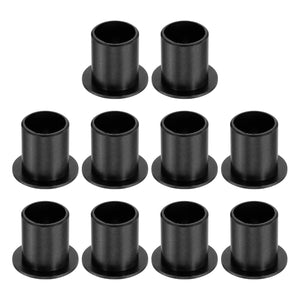 10Pcs Flanged Sleeve Bearing, Plastic Bushing ID 12mm x OD 14mm x Length 17mm POM Bushing, Black