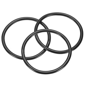 3Pcs 1/8" x 1-5/8" (3mm x 40mm) Metal Rings, 304 Stainless Steel Solid Welded Seamless O-Ring Decorative Connecting for Macrame, Hanging Slings Rope, Black