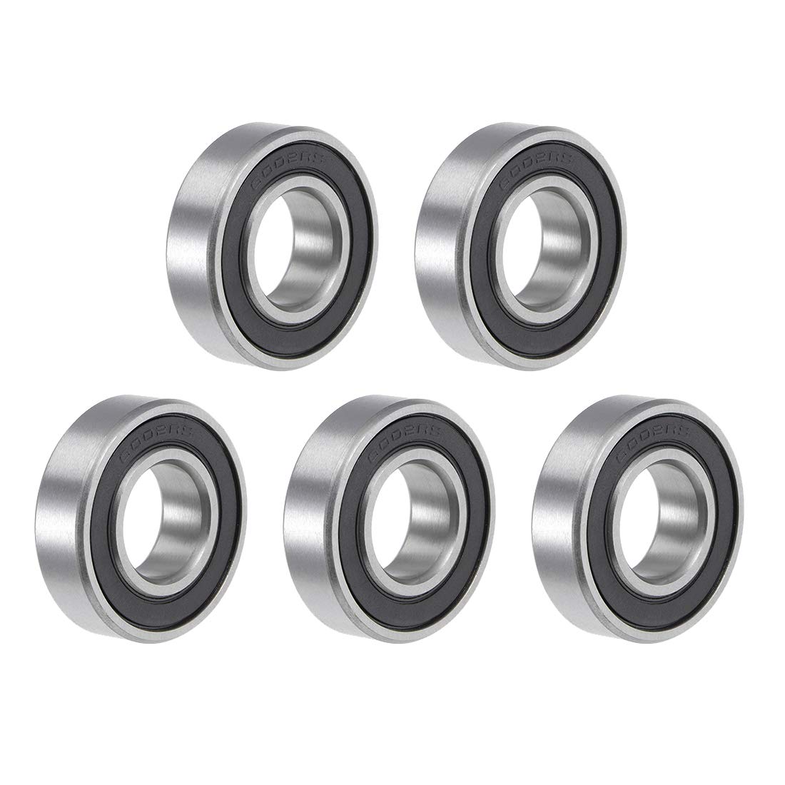 6002-2RS Deep Groove Ball Bearing 15x32x9mm Double Sealed ABEC-1 Bearings 5-Pack