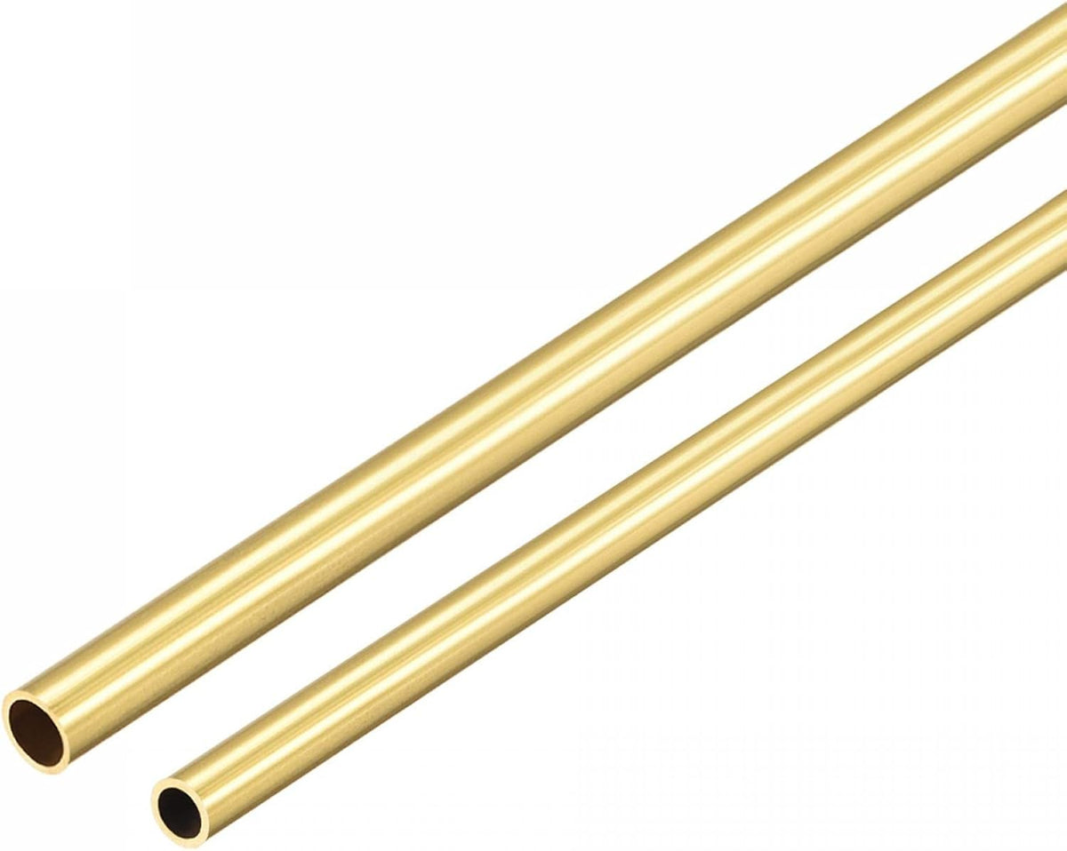 Brass Round Tube 300mm Length 4mm/5mm OD 0.5mm Wall Thickness Tubing Pack of 6
