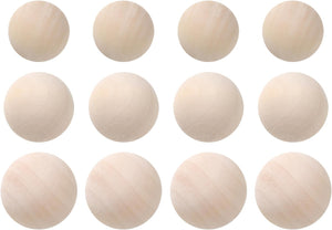 Wooden Round Balls 3/4", 1", 1-1/4" Unfinished Small Wood Balls, Natural Wood Spheres for Crafts, Arts and DIY Project