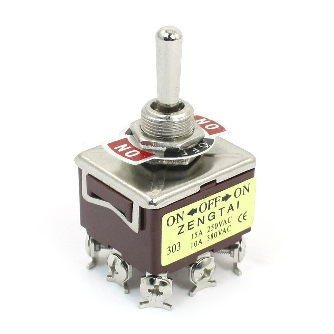 a14052300ux0655 AC 380V 10A ON-Off-ON 3 Positions 9 Pin Latching Toggle Switch 3PDT