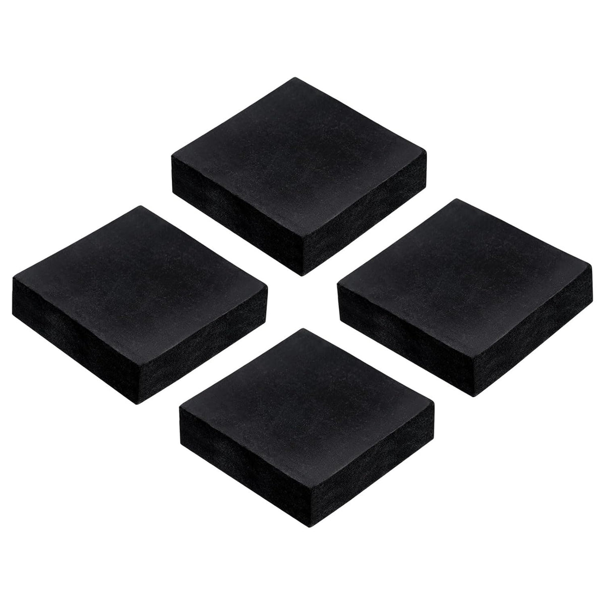 4pcs Rubber Anti-Vibration Pads Hard Pad, 50mm Square Vibration Isolation Mats, 15mm Thickness Non-Slip Rubber Blocks, Anti-Skid Anti Noise for HVAC, Compressor, Air Conditioner